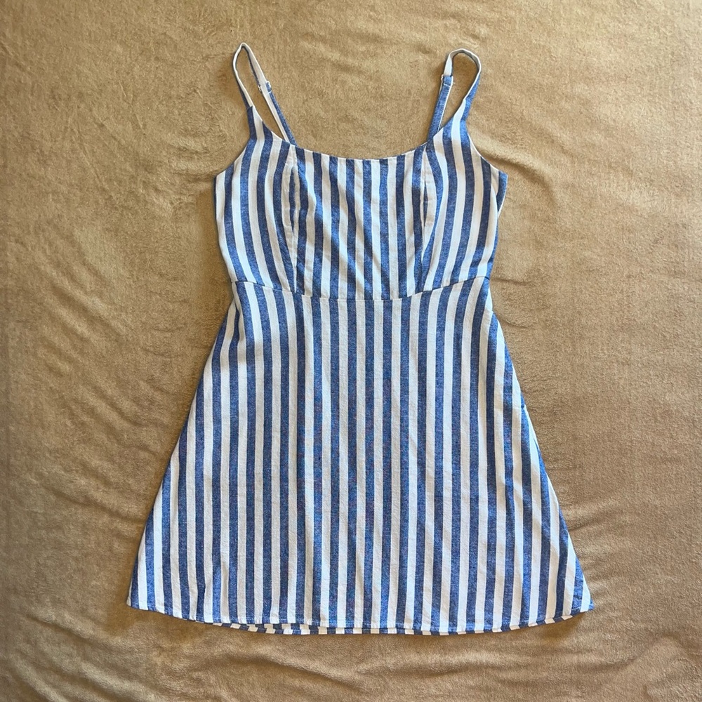 Old Navy Blue and White Striped Dress